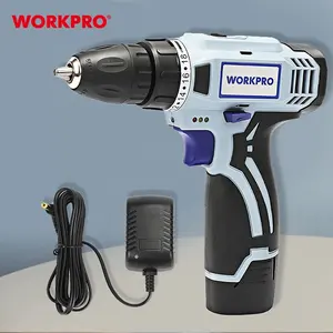 Máy Khoan Điện Không Dây WORKPRO 12V, Máy Khoan Điện Bộ Điều Khiển Điện Mini Không Dây Pin Lithium-Ion 3/8 Inch 2 Tốc Độ