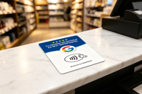 Carte NFC de commentaires Google en espagnol, français, italien – Carte d'évaluation client 5 étoiles pour restaurants, cafés et entreprises