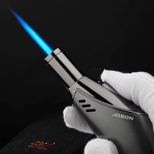 Briquet à gaz <span class=keywords><strong>butane</strong></span> Jobon ZB991 moderne coupe-vent, design flamme jet en métal, idéal pour cadeaux d'affaires en gros - Product Image 2