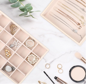 Stackable đồ trang sức tổ chức Khay nắp PU da nhung lót tùy chỉnh màu sắc lưu trữ đồ trang sức chủ doer x68 đồ trang sức hiển thị - Product Image 2