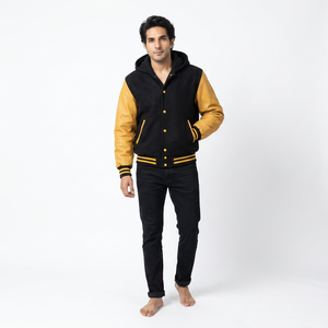 High Quality Polyester/Cotton Breathable Winter Stand Collar Patchwork <b>Baseball</b> <b>Jacket</b> <b>Men</b> High Street Fashion Brand <b>Jackets</b> - Product Image 1