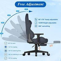 Fauteuil de massage inclinable robuste Max 200 kg avec éclairage RVB, fauteuil de jeu professionnel avec roulettes, fauteuil de jeu 1 pièce, livraison gratuite