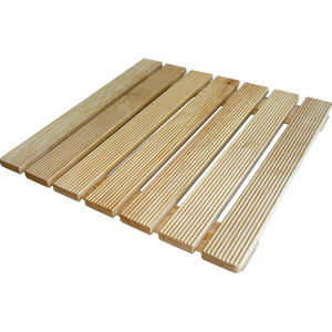 Piattaforma Doccia 60x60 CM in Legno di Larice Naturale - Product Image 1