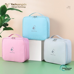 กระเป๋าใส่ยาผ้าอ็อกซ์ฟอร์ดสีน้ำเงิน กระเป๋าเก็บของแบบพกพาขนาดกะทัดรัดพร้อมหูหิ้วแบบซิปสำหรับใช้ในบ้าน - Product Image 4