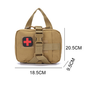 Trousse de premiers secours tactique kaki compacte, sac de survie d'urgence pour l'extérieur, pochette de rangement pour l'alpinisme et le camping - Product Image 3