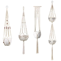 Décoration murale, porte-plantes pour la décoration familiale, macramé