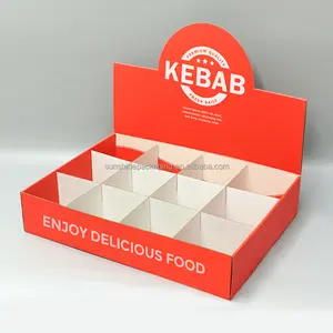 Kunden spezifische kompost ierbare Party Grazing Fancy Cookie Kraft papier Dessert Catering Box mit Trennwänden Deckel