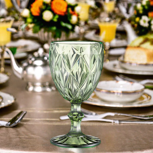 Cristalería DE BODA vintage ecológica 240ml/300ml para champán azul ámbar agua <span class=keywords><strong>copas</strong></span> de vino conjunto 240ml 300ml azul cristalino - Product Image 5