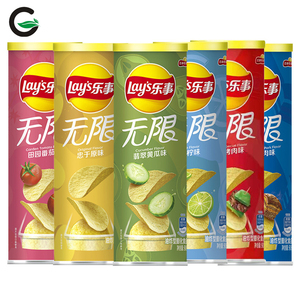 Lay'ss 90g khoai tây chiên đóng hộp nguyên bản Dưa chuột ngọc lục bảo có hương vị mặn làm mới văn phòng Snack trẻ em gói quà tặng túi chiên - Product Image 4