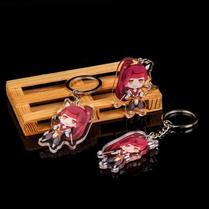 Various Colors and Shapes Free Sample Customized Popular Transparent Epoxy Acrylic Plastic Key Chains for Party and Travel Use