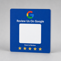 Plaque en acrylique personnalisée avec puce NFC pour avis Google, panneau de table avec code QR pour avis sur les réseaux sociaux pour entreprises et magasins
