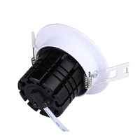Downlight encastré LED 24V DC RGBW CCT blanc réglable, finition or, 8W, dimmable DALI ou PWM KNX pour l'éclairage du salon