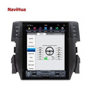 Autoradio GPS Navihua Android 10,4 pouces, lecteur DVD de voiture, style Tesla pour Honda Civic 2016 - Product Image 5
