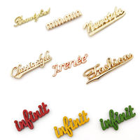 Étiquette métallique privée personnalisée étiquettes de vêtements couture étiquette de marque de logo en métal pour vêtements étiquette en métal de haute qualité