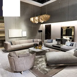 Kf Casa Legend Commercial Home Furniture European Style Sectional Sofa L Shaped Fabric Sofa Velvet Sofa Set