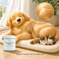 Friandises à Mâcher Douces pour Chiens et Chats Contre les Allergies, Quercétine, Curcuma, Oméga 3, Confort Cutané et des Pattes, Toutes Races, Formule Vétérinaire, OEM
