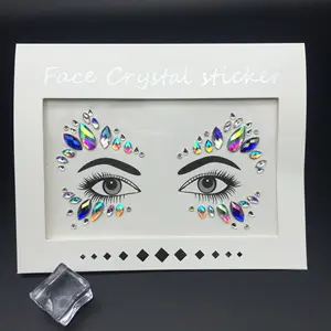 Tattoo sticker custom face jewels stickers fashionable unique women rhinestones face eye body crystal stickers