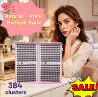 Paket Hemat 384 Cluster Bulu Mata Ukuran Campuran 8mm-16mm Buku Bulu Mata Nyaman Lembut Distributor Kecantikan Grosir Bulu Mata