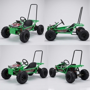 Kart de course électrique à châssis en acier robuste, grandes roues tout-terrain, harnais de sécurité pour enfants et adolescents - Product Image 2