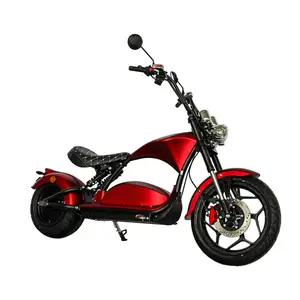 2024 EU warehouse road legal two 60v30ah batteries big front wheel 3000w e citycoco chopper bike for sale