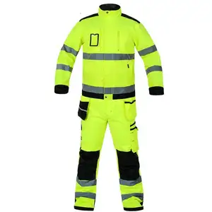 Werkpak Voor Constructie Reflector Hi Vis Jas En Broek Set Veiligheid Werkkleding