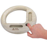 Custom Natural Wood Gym Ring Wooden Climbing Hangboard Rock for Outdoor Adventures for Camping & Hiking