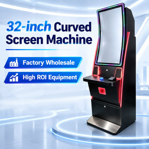 QIQU Option Huff N' Puff Game Las Vegas 32 Inch Curved Touch <b>Monitor</b> Skilled Game Cabinets Amusement Skill Game Machine - Product Image 1