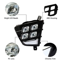 Feu anti-brouillard LED pour Hyundai IX25 Creta 2015 2016, phare de voiture avec 4 yeux DRL, étanche, lumière blanche froide