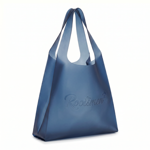 Bolso Tote de TPU Azul Oscuro Rootsmen de BSCI con Asa de Hombro y Logotipo Personalizable, Ligero para Compras y Viajes - Product Image 3