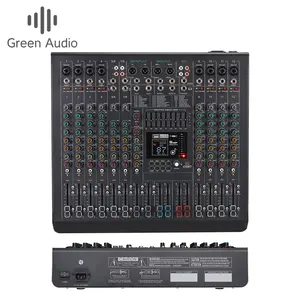 GAX-FC12 Mixer de áudio profissional 12 canais e 99 tipos de efeitos DSP integrados com 2 conjuntos de entradas estéreo