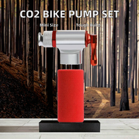 Pompe à vélo portable mini haute pression CO2 avec valves Schrader et Presta pour gonfler les pneus de vélo