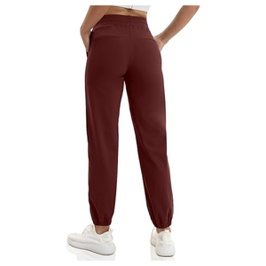 Pantalones Jogger de Cintura Alta con Puños Elásticos y Bolsillos para Mujer |   Pantalones elásticos para yoga, gimnasio, correr y uso diario - Product Image 2