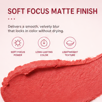 Mousse à lèvres et joues double usage Soft Misty Glow, fini mat velours, hydratation longue durée, personnalisable