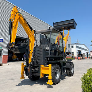 Ventas calientes Nuevo Mini Retroexcavadora Cargador de ruedas Pequeño Retroexcavadora Excavadora Mini Bulldozer Fabricante - Product Image 1