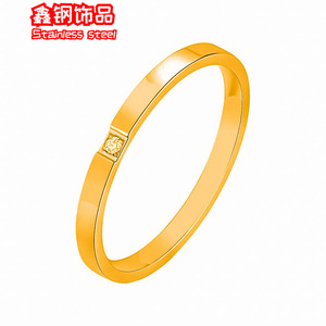 Anello in Acciaio al Titanio Stile Coreano, Semplice e alla Moda, Ultra-sottile 2MM, Rotondo con Incastonatura in Acciaio Inossidabile - Product Image 5