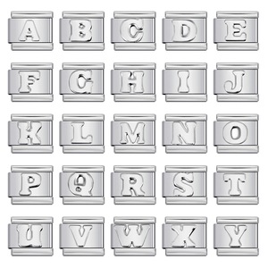 Dijes de Letras de Acero de Titanio, 26 Letras del Alfabeto Inglés, Accesorios Modulares para Pulseras DIY, Joyería Unisex para Regalo - Product Image 1