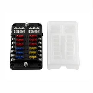 Bloque de Fusibles de 6/12 Vías BH-6PDF/12PDF con LED y Terminal Negativo - para Modificaciones de Automóviles, Camiones y Autocaravanas - Product Image 3