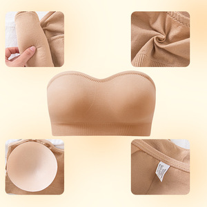 <span class=keywords><strong>Reggiseno</strong></span> a fascia <span class=keywords><strong>senza</strong></span> <span class=keywords><strong>spalline</strong></span> push-up in nylon imbottito antiscivolo <span class=keywords><strong>senza</strong></span> cuciture a copertura totale per donna, <span class=keywords><strong>senza</strong></span> <span class=keywords><strong>ferretto</strong></span>, taglie forti - Product Image 3