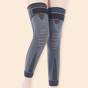 工厂1对防滑压缩带保暖加长护膝，尺寸: XXL (暖橙色)