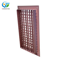 Diffuseur d'air mural double couche réglable en aluminium pour CVC, moderne, OEM, écologique