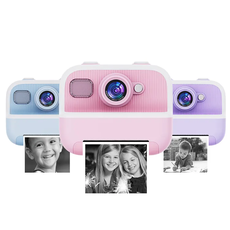 New High Quality Digital Children Camera Photo Print Camera Gifts DIY Toys HD Thermal Instant Print Kid Camera