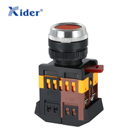 Xider 22mm APBB Series Button Switch ABLFS-22 & 25 Push Button Switch avec Light Head Flat Emergency Stop Button Switch