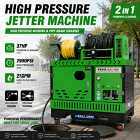 Nettoyeur de canalisations haute pression 37HP2900psi 21gpm avec réservoir d'eau intégré, machine de nettoyage de canalisations haute pression