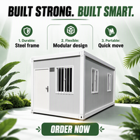 Maison préfabriquée extensible de 20 pieds facile à installer, maison mobile compacte avec chambre, cuisine et salon