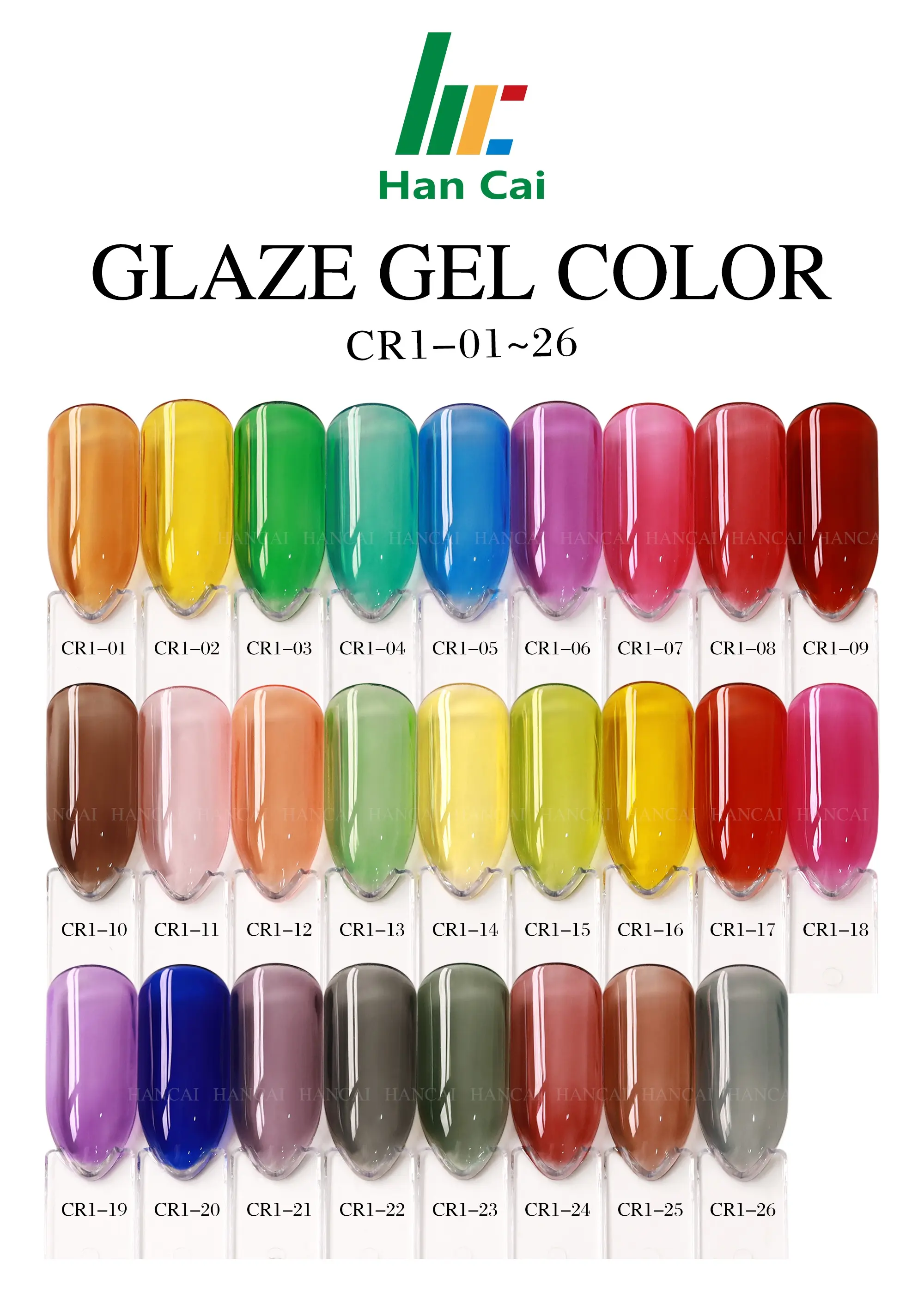 Gel Pemoles kuku jeli transparan 26 warna, Gel cat kuku UV kaca lapisan profesional