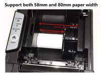 Printer POS termal Desktop 80mm pabrik dengan pemotong otomatis perangkat lunak POS Gratis untuk pencetak tanda terima & kode batang tersedia