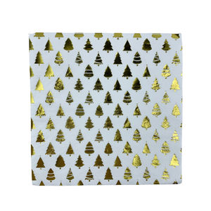 Tovaglioli Bianchi con Stampa Dorata Personalizzati con Logo per Feste Natalizie, Tovaglioli di Carta Stampati - Product Image 5