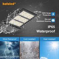 Hofoled - Lámpara de Exterior Tipo Caja de Zapatos de 100 Vatios, 150lm/W, 5000K, Luz Diurna, 100-277V, Lámpara LED de Pared para Estadios