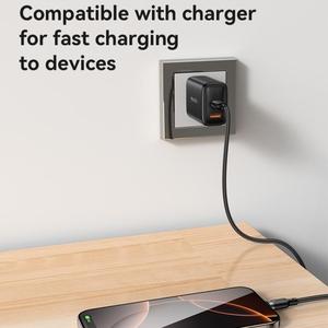 Câble de charge et de données USB-C / Type-C vers Type-C <span class=keywords><strong>Yesido</strong></span> CA190 60W 3A de bonne qualité 1,2 m Accessoires informatiques - Product Image 2