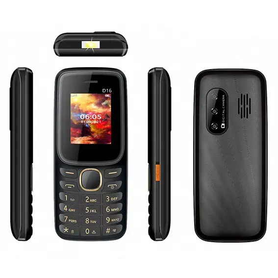 New Arrival 1.8 inch Small Dual Sim Cell Phone D16 With 3600Mah Battery And Flashlight GSM Feature mobile phone For Sam Sung
